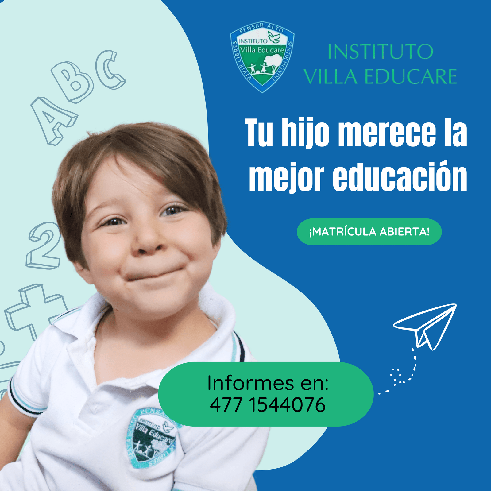 Post Informes Escolares Azul con Foto